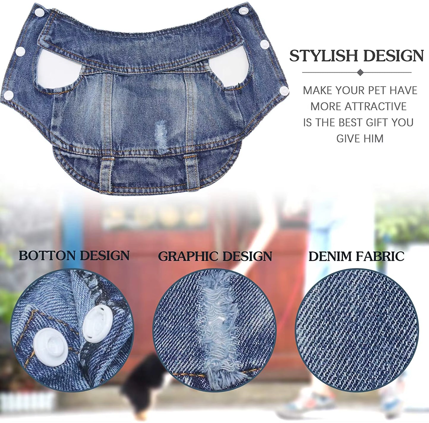 PawVibe Denim Jacket – Cool & Comfy Jean Style for Trendy Pups